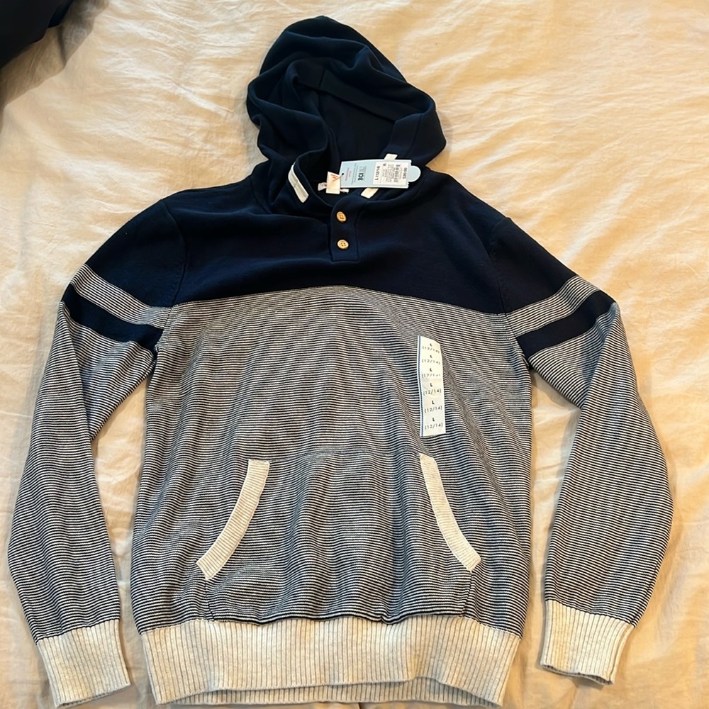 Cat and Jack hooded sweater. New with tags. Youth large